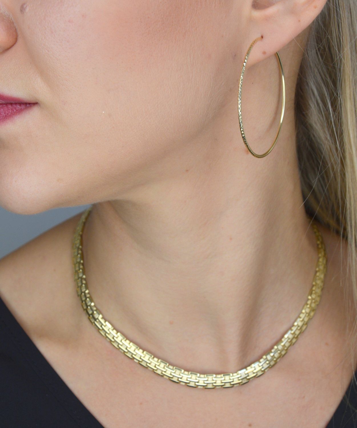 Złote kolczyki 333 koła 5 cm KL 9823 333.jpg